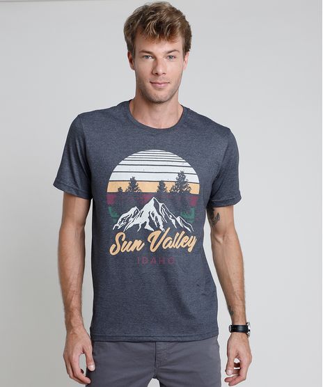 Camiseta-Masculina--Sun-Valley--Manga-Curta-Gola-Careca-Cinza-Mescla-Escuro-9869511-Cinza_Mescla_Escuro_1