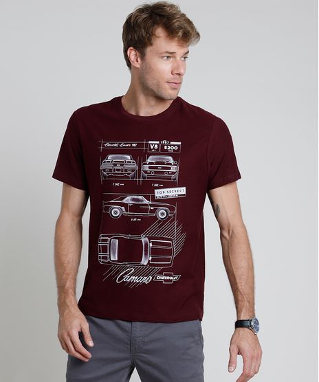 Camiseta-Masculina-Chevrolet-Camaro-Manga-Curta-Gola-Careca-Vinho-9870286-Vinho_1