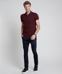 Polo-Masculina-Slim-em-Piquet-com-Ziper-Vinho-9867092-Vinho_3
