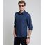 Camisa-Masculina-Comfort-Estampada-Mini-Print-de-Poa-com-Bolso-Manga-Longa--Azul-Marinho-9831775-Azul_Marinho_1