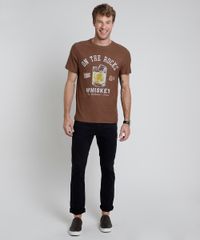Camiseta-Masculina--Whiskey--Manga-Curta-Gola-Careca-Marrom-9870290-Marrom_3