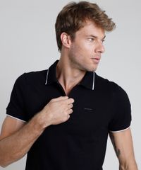 Polo-Masculina-Slim-em-Piquet-com-Ziper-Preta-9867092-Preto_4