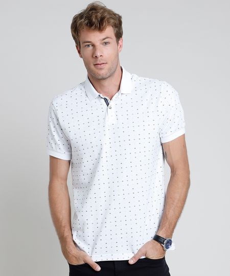 Polo-Masculina-Comfort-em-Piquet-Estampada-Mini-Print-Geometrica-Manga-Curta-Off-White-9869670-Off_White_1