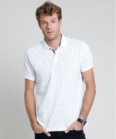 Polo-Masculina-Comfort-em-Piquet-Estampada-Mini-Print-Geometrica-Manga-Curta-Off-White-9869670-Off_White_1