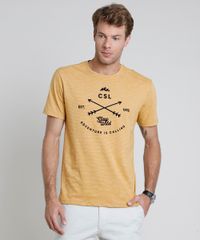Camiseta-Masculina--Adventure--Listrada-Manga-Curta-Gola-Careca-Mostarda-9455928-Mostarda_1