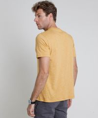 Camiseta-Masculina--Searching--Listrada-Manga-Curta-Gola-Careca-Mostarda-9612098-Mostarda_2