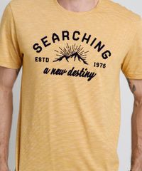 Camiseta-Masculina--Searching--Listrada-Manga-Curta-Gola-Careca-Mostarda-9612098-Mostarda_4