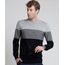 Sueter-Masculino-Slim-em-Trico-Listrado-Cinza-Mescla-9821907-Cinza_Mescla_1