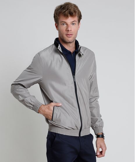 Jaqueta-Bomber-Masculina-Slim-com-Bolsos-Bege-9816123-Bege_1
