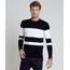 Sueter-Masculino-Slim-em-Trico-Listrado-Preto-9821907-Preto_1