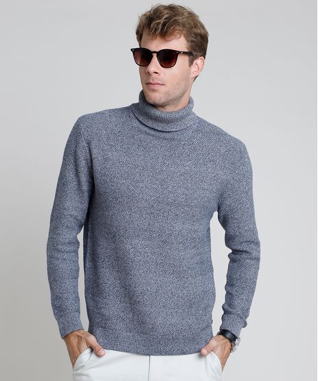 Sueter-Masculino-em-Trico-Texturizado-Gola-Alta-Azul-9801198-Azul_1