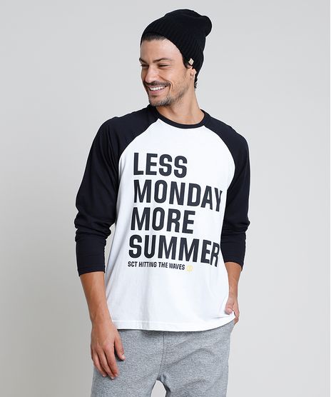 Camiseta-Masculina--Less-Monday-more-summer--Raglan-Manga-Longa-Gola-Careca-Off-White-9871265-Off_White_1