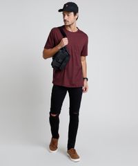 Camiseta-Masculina-com-Bolso-Manga-Curta-Gola-Careca-Vinho-9878044-Vinho_3