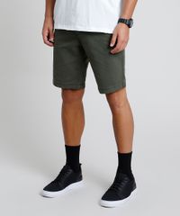 Bermuda-de-Sarja-Masculina-Slim-Verde-Militar-9895991-Verde_Militar_1