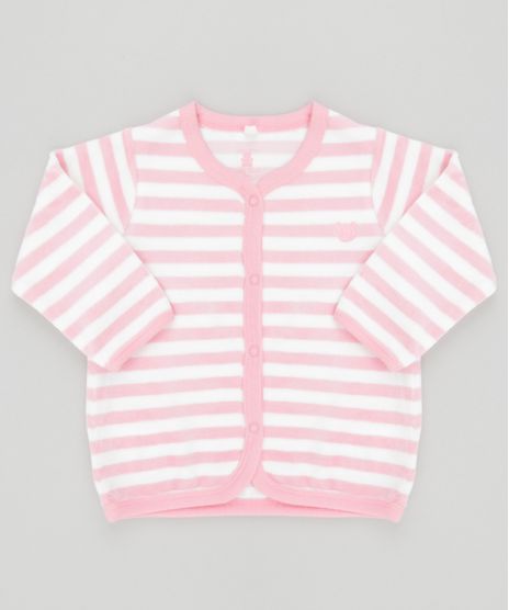 Cardigan-Listrado-em-Plush-de-Algodao---Sustentavel-Rosa-8499455-Rosa_1
