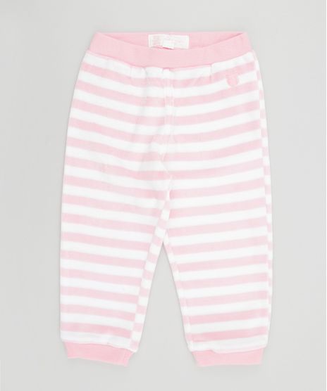 Calca-Listrada-em-Plush-de-Algodao---Sustentavel-Rosa-8479219-Rosa_1