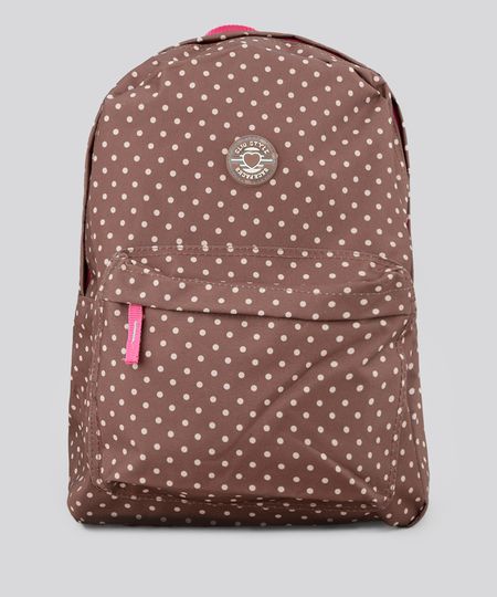 Mochila-Estampada-de-Poa-Marrom-8654659-Marrom_1 Mochila-Estampada-de-Poa-Marrom-8654659-Marrom_1