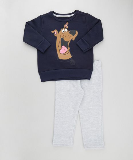 Conjunto-de-Blusao-Azul-Marinho---Calca-em-Moletom-Scooby-Doo-Cinza-Mescla-8611938-Cinza_Mescla_1