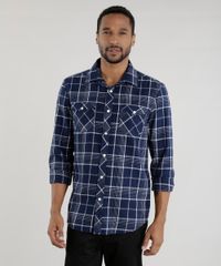 Camisa-Comfort-Xadrez-Flanelada-Azul-Marinho-8455392-Azul_Marinho_1