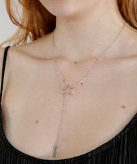 Colar-com-Pingente-de-Estrela-Prateado-8624557-Prateado_2