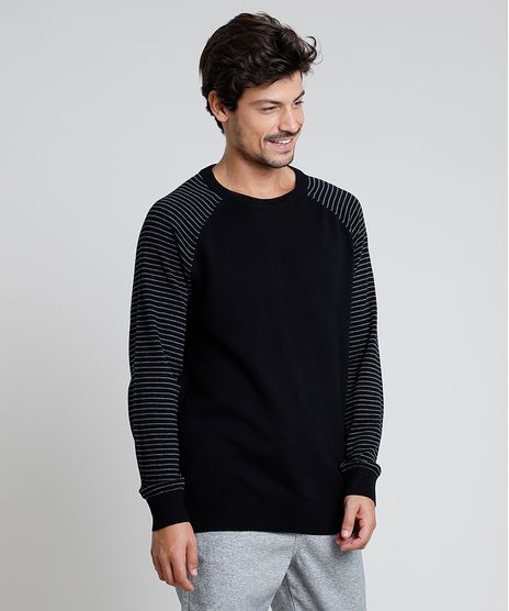 Sueter-Masculino-em-Trico-Raglan-Listrado-Preto-9789019-Preto_1
