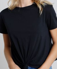 Blusa-Feminina-Basica-com-No-Manga-Curta-Decote-Redondo-Preta-9883921-Preto_4