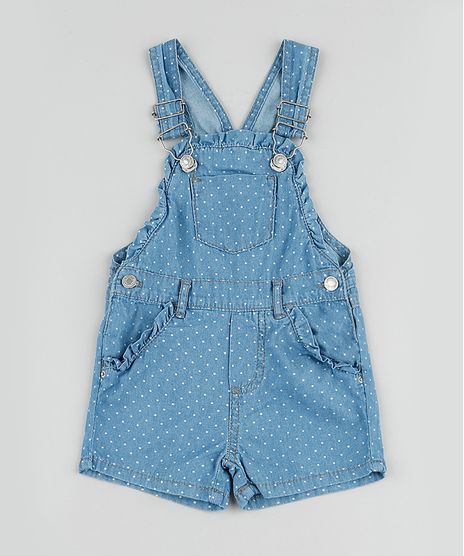 Jardineira-Jeans-Infantil-Estampada-de-Poa-com-Babados-Azul-Claro-9638384-Azul_Claro_1