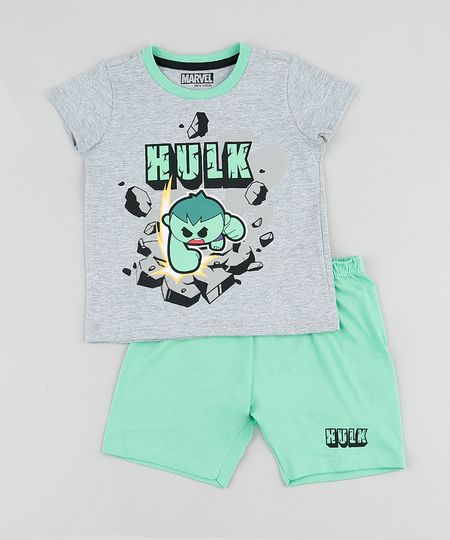 Pijama-Infantil-Hulk-Manga-Curta-Cinza-Mescla-9878564-Cinza_Mescla_1