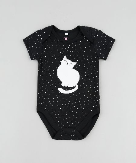 Body-Infantil-Gatinha-Estampado-de-Poa-Manga-Curta-Preto-9680876-Preto_1