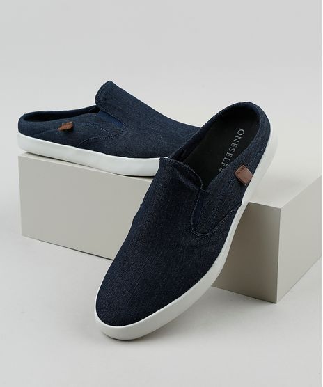 Tenis-Jeans-Mule-Slip-On-Masculino-Oneself-Azul-Escuro-9529415-Azul_Escuro_1