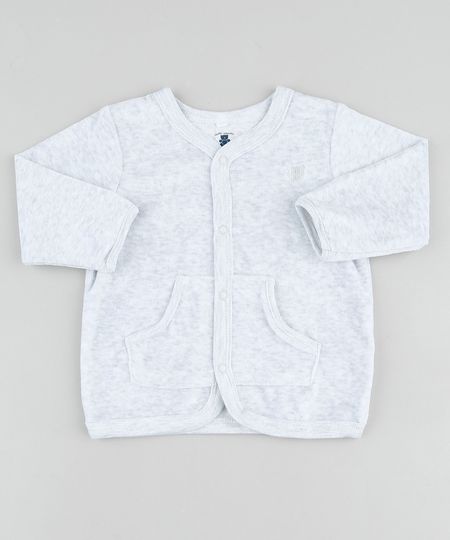 Cardigan-Infantil-Basico-com-Bolsos-em-Plush-Cinza-Mescla-Claro-9688484-Cinza_Mescla_Claro_1
