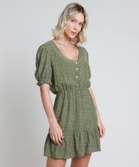 Vestido-Feminino-BBB-Curto-Estampado-de-Poa-com-Botoes-e-Babado-Manga-Curta-Verde-9896321-Verde_1