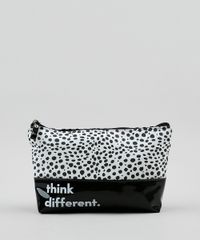 Necessaire-Feminina-Estampada-com-Recorte--Think-Different---Branca-9901242-Branco_1