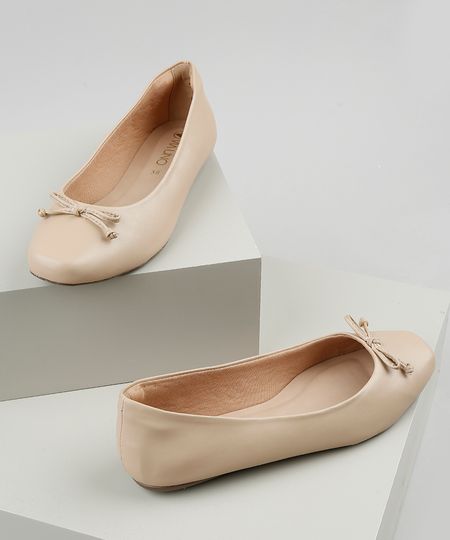 Sapatilha-Feminina-Via-Uno-Bico-Quadrado-com-Laco-Bege-9942510-Bege_1