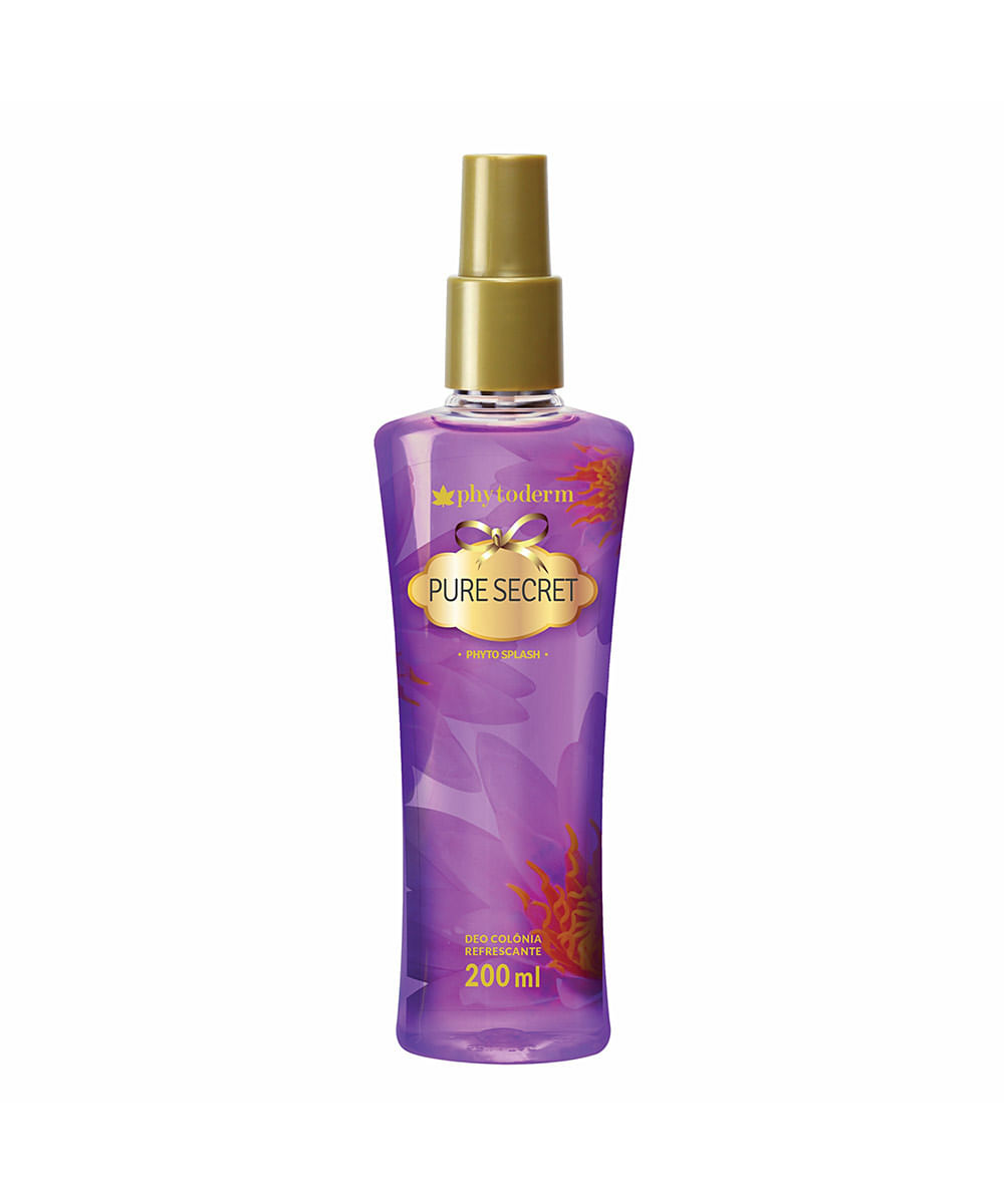 perfume phytoderm pure secret feminino body splash 200ml Único