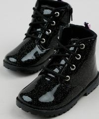 Bota-Coturno-Infantil-Baby-Club-em-Verniz-com-Glitter-e-Ziper-Preta-9917051-Preto_6