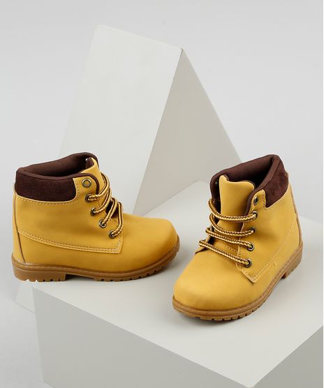 Bota-Coturno-Infantil-Baby-Club-com-Recorte-em-Suede-Mostarda-9911311-Mostarda_1