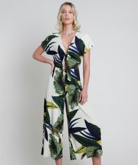 Macacao-Feminino-BBB-Pantacourt-Estampado-de-Folhagem-com-No-Manga-Curta-Verde-Claro-9871044-Verde_Claro_1