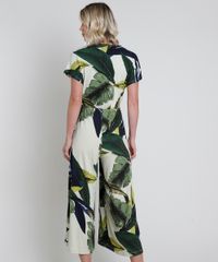 Macacao-Feminino-BBB-Pantacourt-Estampado-de-Folhagem-com-No-Manga-Curta-Verde-Claro-9871044-Verde_Claro_2