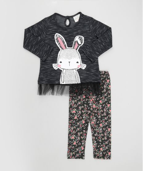 Conjunto-de-Blusa-com-Tule---Calca-Legging-Estampada-Floral-Preta-8619597-Preto_1