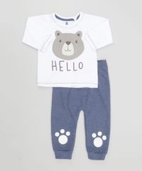 Conjunto-de-Camiseta--Urso--Branca---Calca-em-Moletom-Azul-Marinho-8574288-Azul_Marinho_1