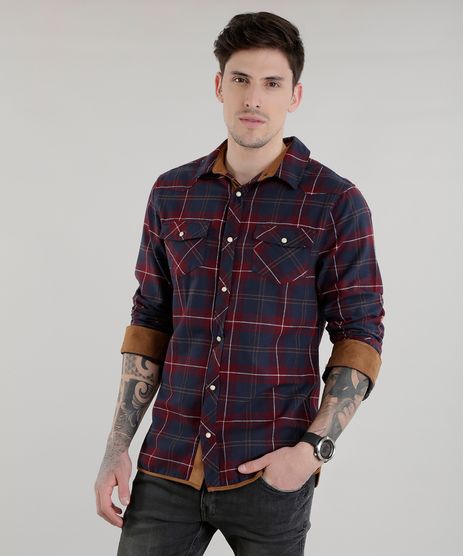 Camiseta-Xadrez-Azul-Marinho-8453095-Azul_Marinho_1