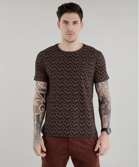 Camiseta-Estampada-de-Folhas-Preta-8603009-Preto_1
