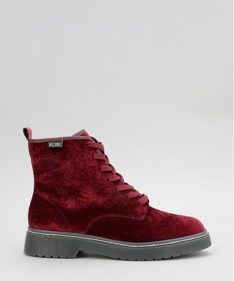 Bota-Coturno-Vizzano-em-Veludo-Vinho-8644086-Vinho_1