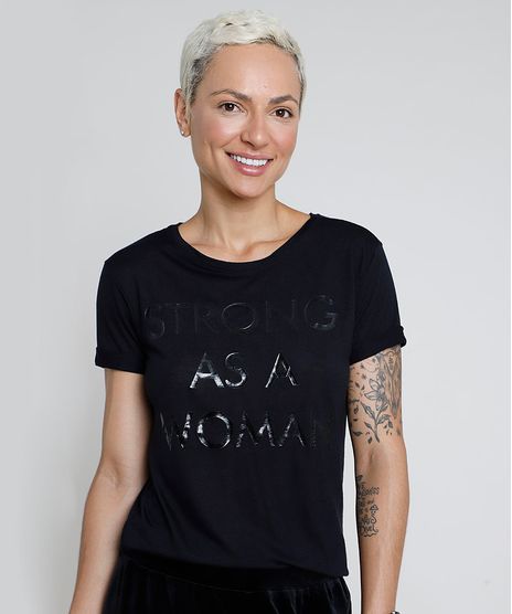 Blusa-Feminina-Esportiva-Ace--Strong-As-A-Woman--Manga-Curta-Decote-Redondo-Preta-8891883-Preto_1
