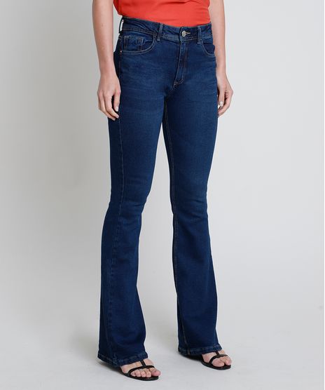 Calca-Jeans-Feminina-Flare-Cintura-Alta-Azul-Escuro-9854646-Azul_Escuro_1