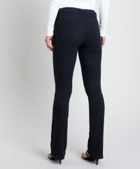 Calca-de-Sarja-Feminina-Boot-Cut-Cintura-Media-Preta-9864571-Preto_2