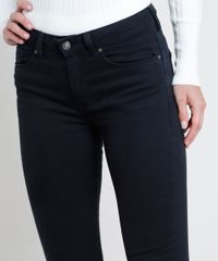 Calca-de-Sarja-Feminina-Boot-Cut-Cintura-Media-Preta-9864571-Preto_4