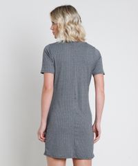 Vestido-Feminino-Curto-Canelado-Manga-Curta-Cinza-Mescla-Escuro-9872910-Cinza_Mescla_Escuro_2