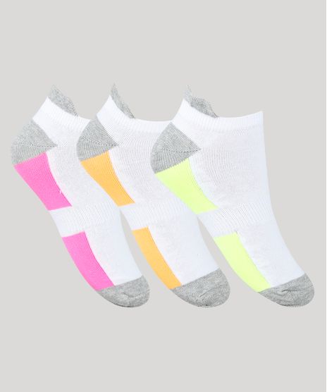 Kit-de-3-Meias-Femininas-Cano-Baixo-Esportivas-Ace-com-Recorte-Neon-Branco-9650736-Branco_1